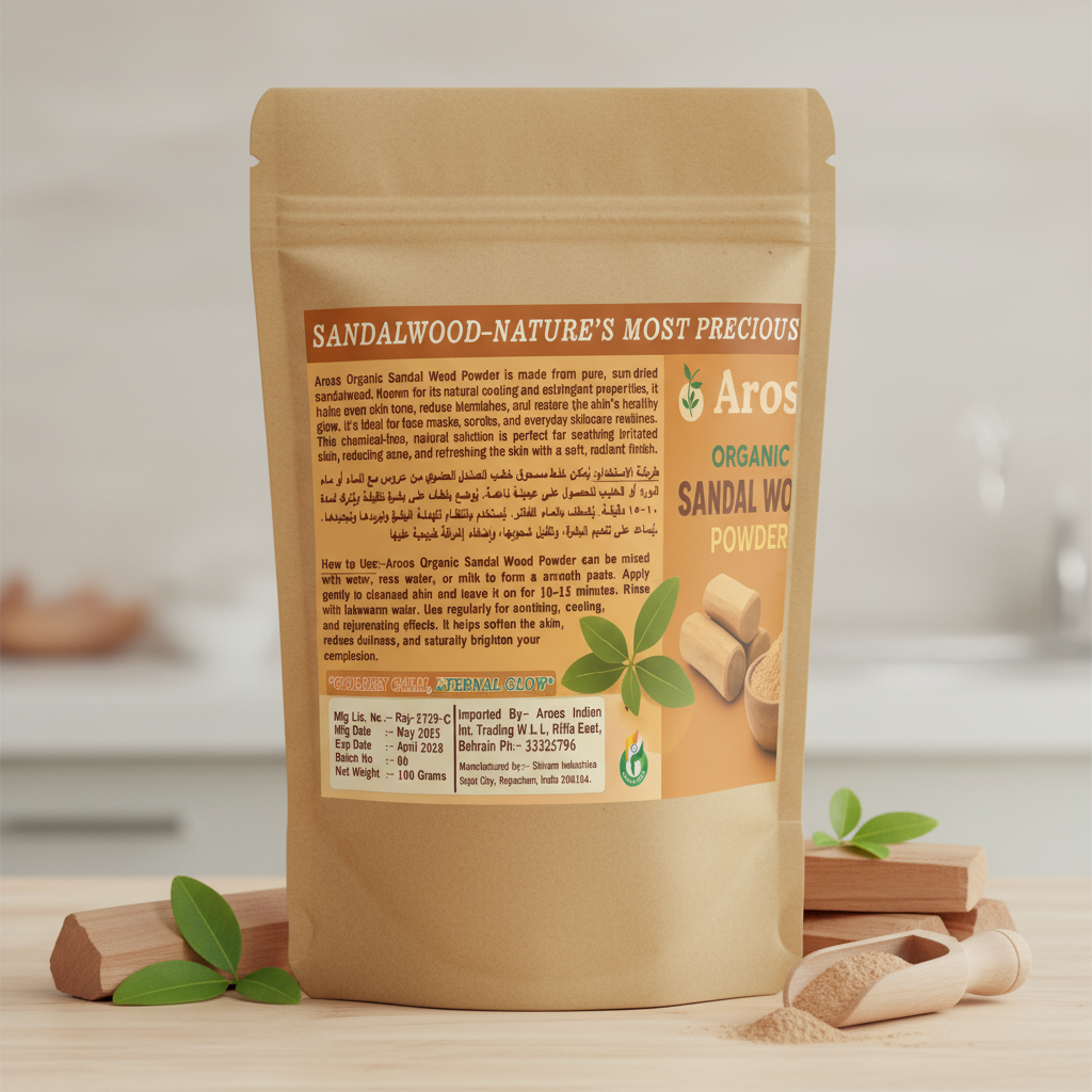 Aroos Organic Sandal Wood Powder 100 grams