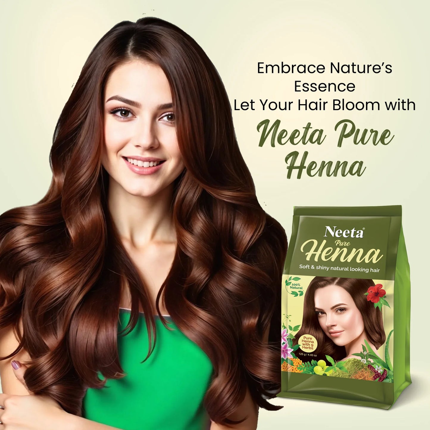Aroos Neeta Pure Henna With 9 Herbs 125 Herbs
