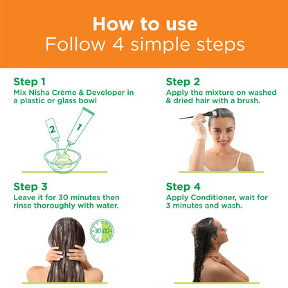 Nisha Crème Hair Color Natural Black