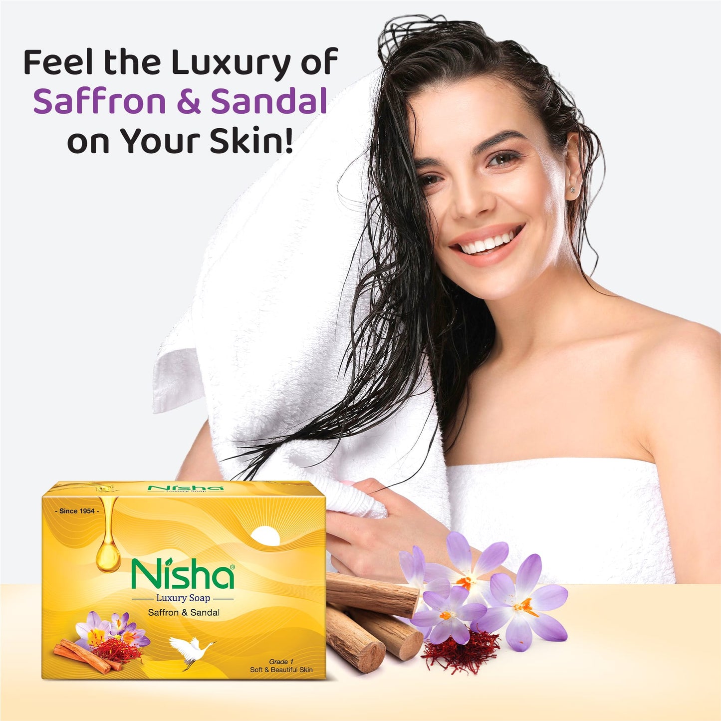 Nisha Luxury Soap Saffron & Sandal