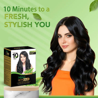 Nisha Quick Color Henna Based Hair Color Natural Black 60gm