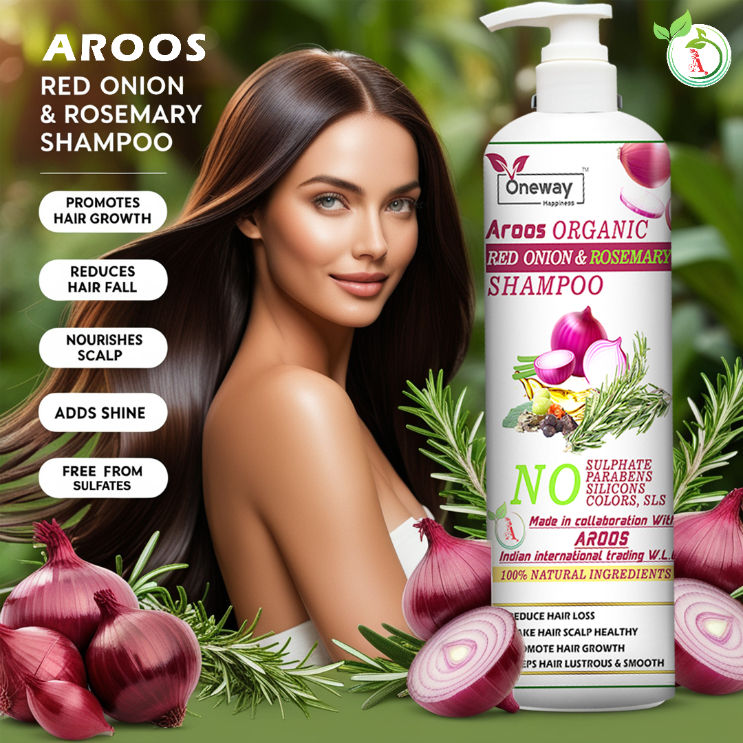 Aroos Organic Red Onion and Rosemarry Shampoo