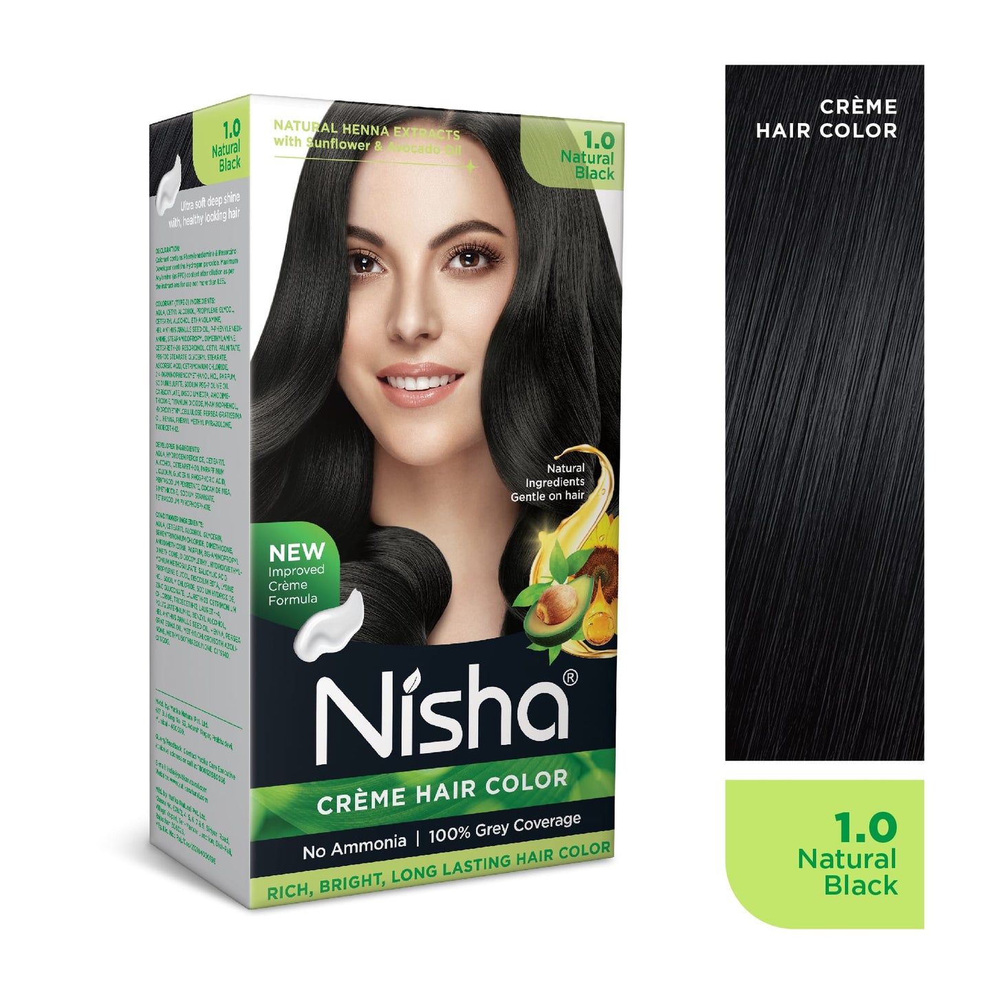 Nisha Crème Hair Color Natural Black