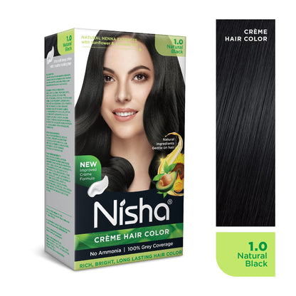 Nisha Crème Hair Color Natural Black