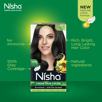 Nisha Crème Hair Color Natural Black