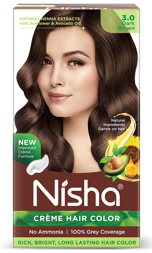 Nisha Crème Hair Color Dark Brown