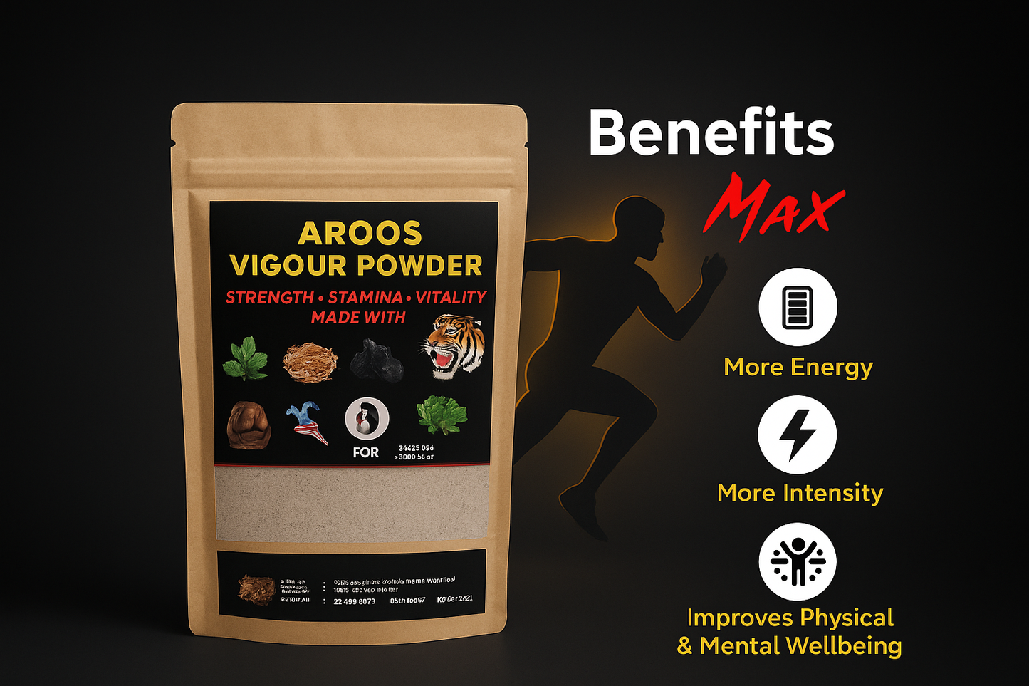 Aroos Vigor Powder For Better Timing, Strength and Staimina