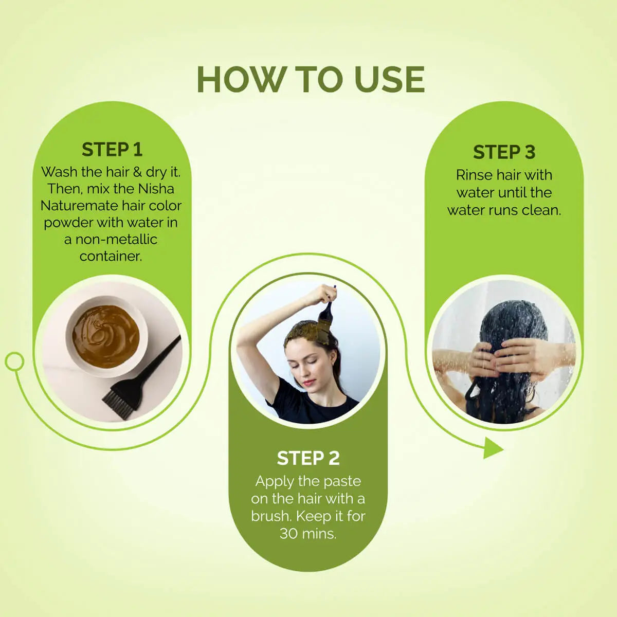 Nisha NatureMate Natural Henna-Based Hair Color Original Black