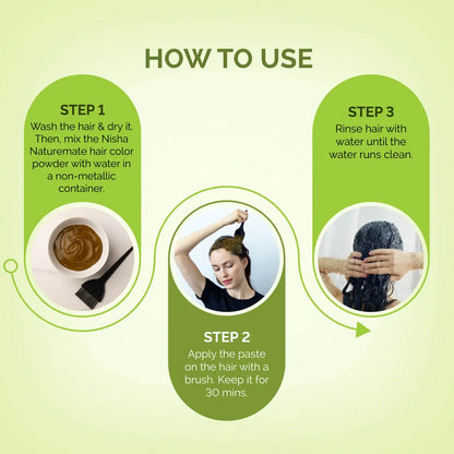 Nisha NatureMate Natural Henna-Based Hair Color Original Black