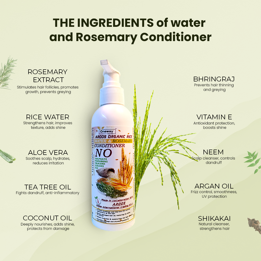 Aroos Organic Rosemary &amp; Rice Water Conditioner